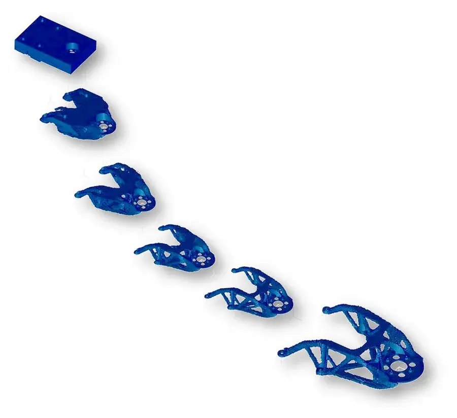 人工衛星用金属ブラケットのトポロジー最適化のプロセス