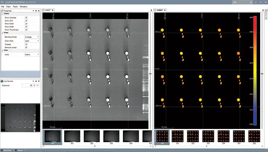 メタルプリンティングのビルド品質を把握できるように、メタルアディティブのプロセスデータを提供