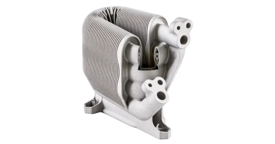 LaserForm 316L (B) ステンレススチールで 3Dプリントしたラメラ熱交換器