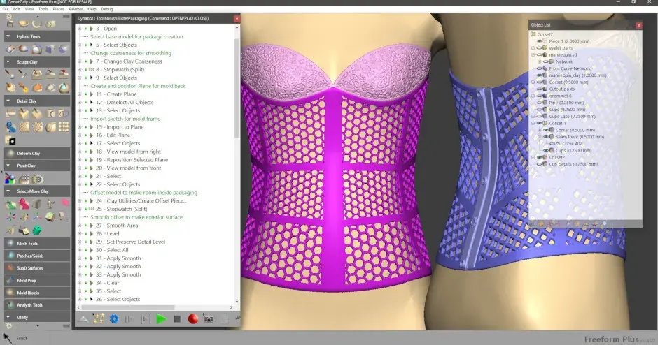 Geomagic Freeform Corset Screenshot