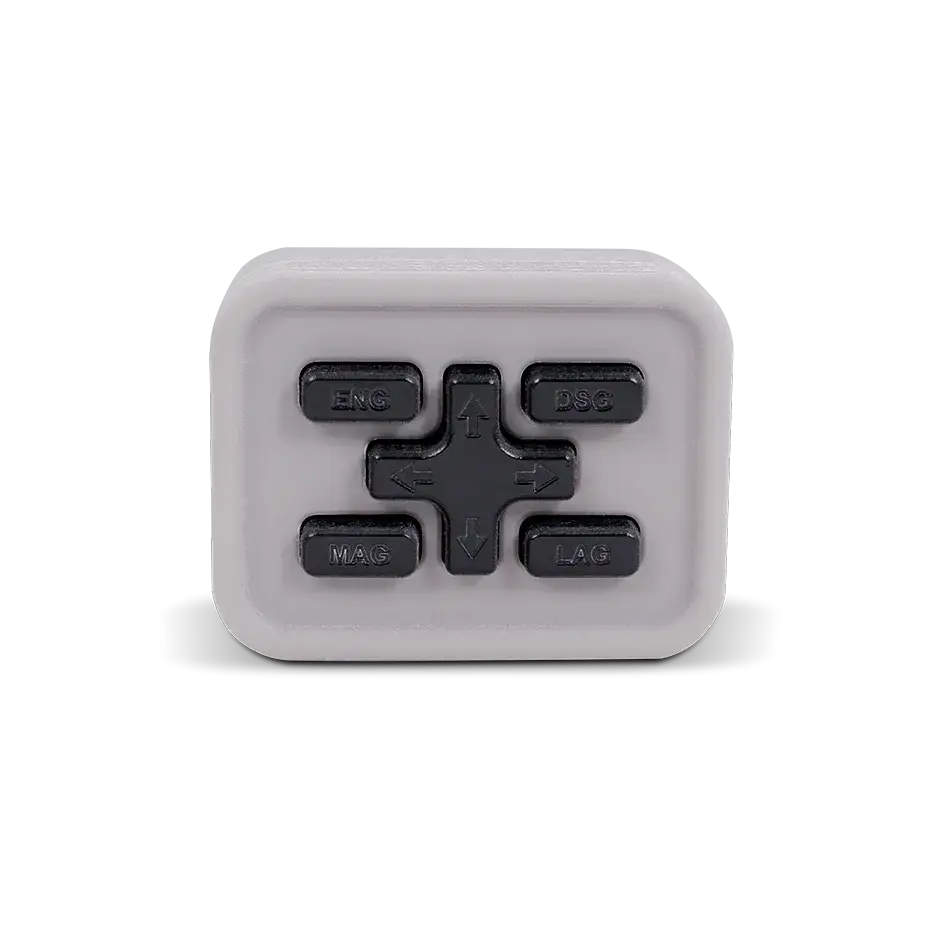 An 3D printed industrial keypad made from the material, VisiJet M2E-BK70