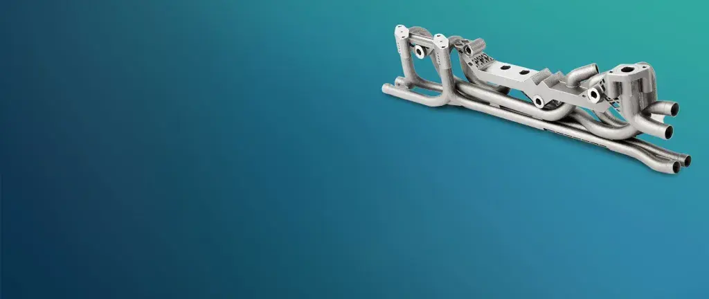 3d systems dmp laserform Ti gr5 (A) hydraulic manifold with gradient background