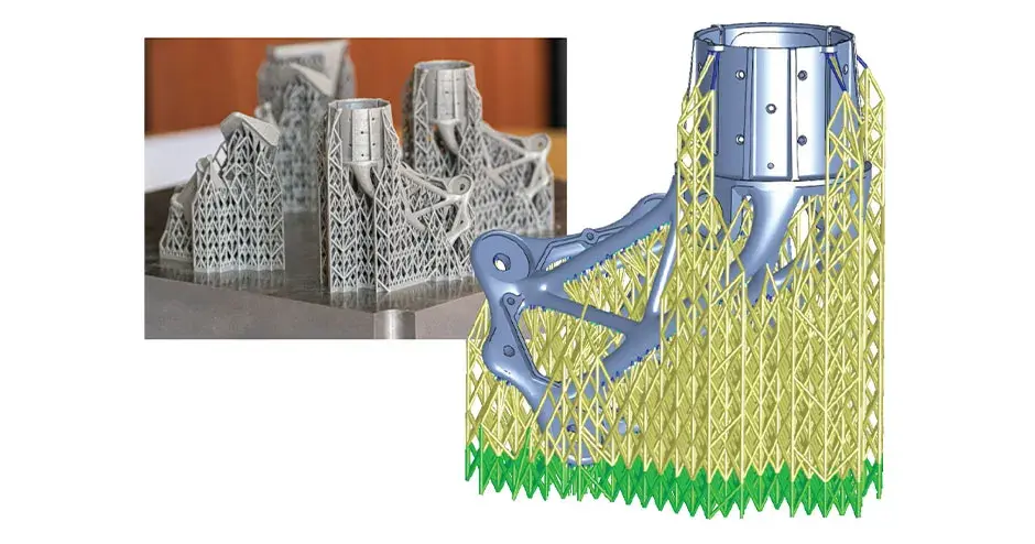 産業部品に設定されたタワー型の強力サポート