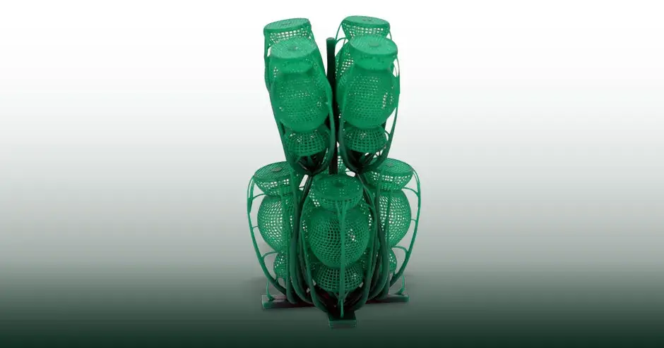 ワックスツリー上の緑の鋳造ワックスパターン