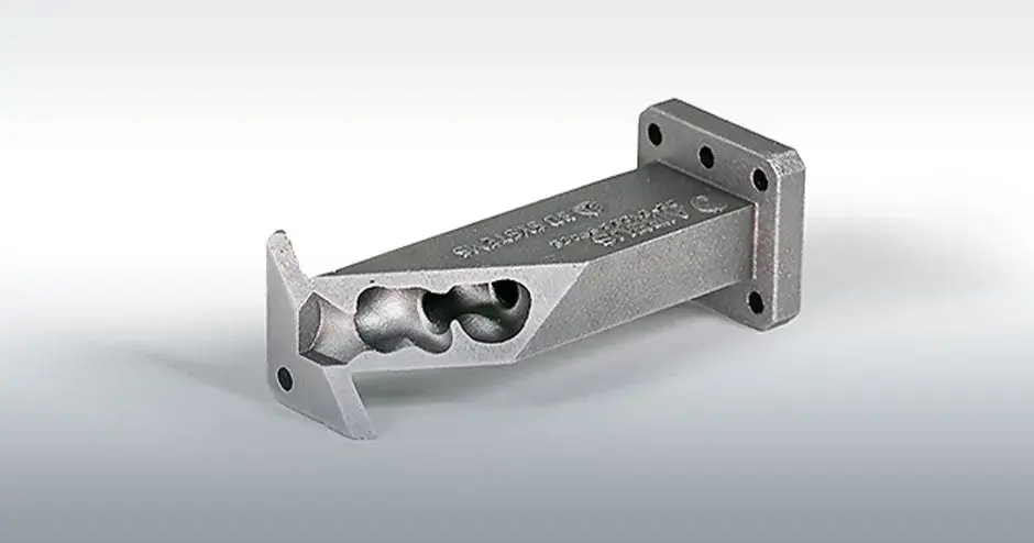 Airbus 社のモノリシック DMP 部品の断面