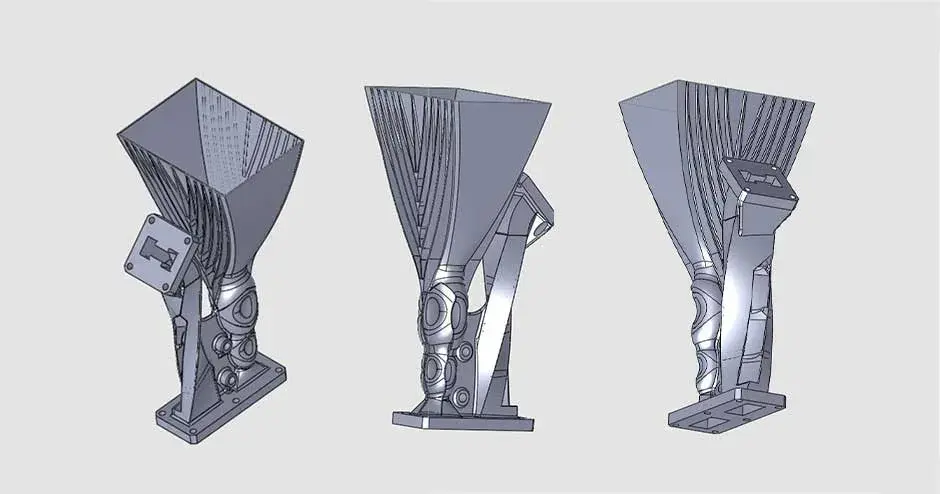Martijn 社のアンテナの異なる 3 つのビュー