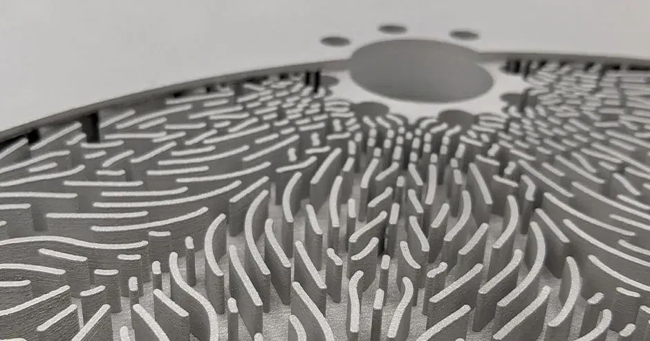 ウエハテーブルのクローズアップ