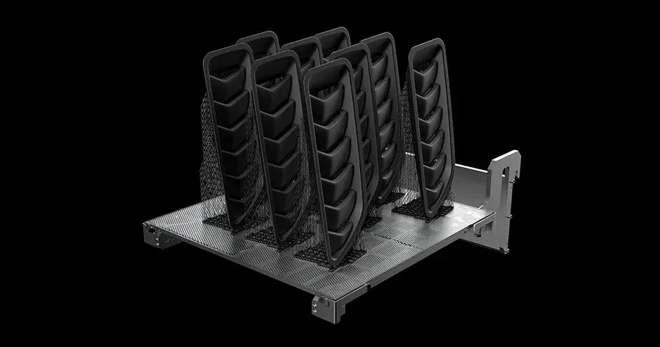SLA 750 プリンタで作成された大型 3D プリントパーツ