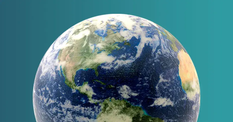 3D プリントした地球儀