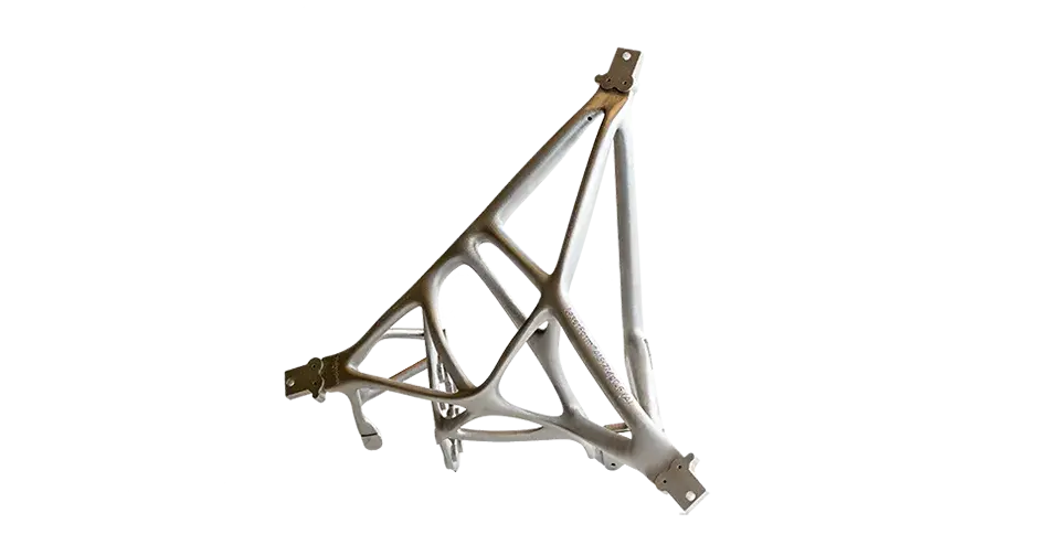 LaserForm AlSi7Mg0 で金属 3D プリントされた航空宇宙アプリケーション用ブラケット。6(A) - デザイン: Thales Alenia Space 