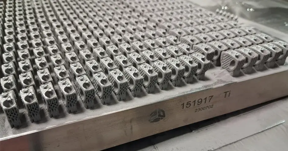 3D プリントで製造された脊椎ケージの NovaSpine トレイ